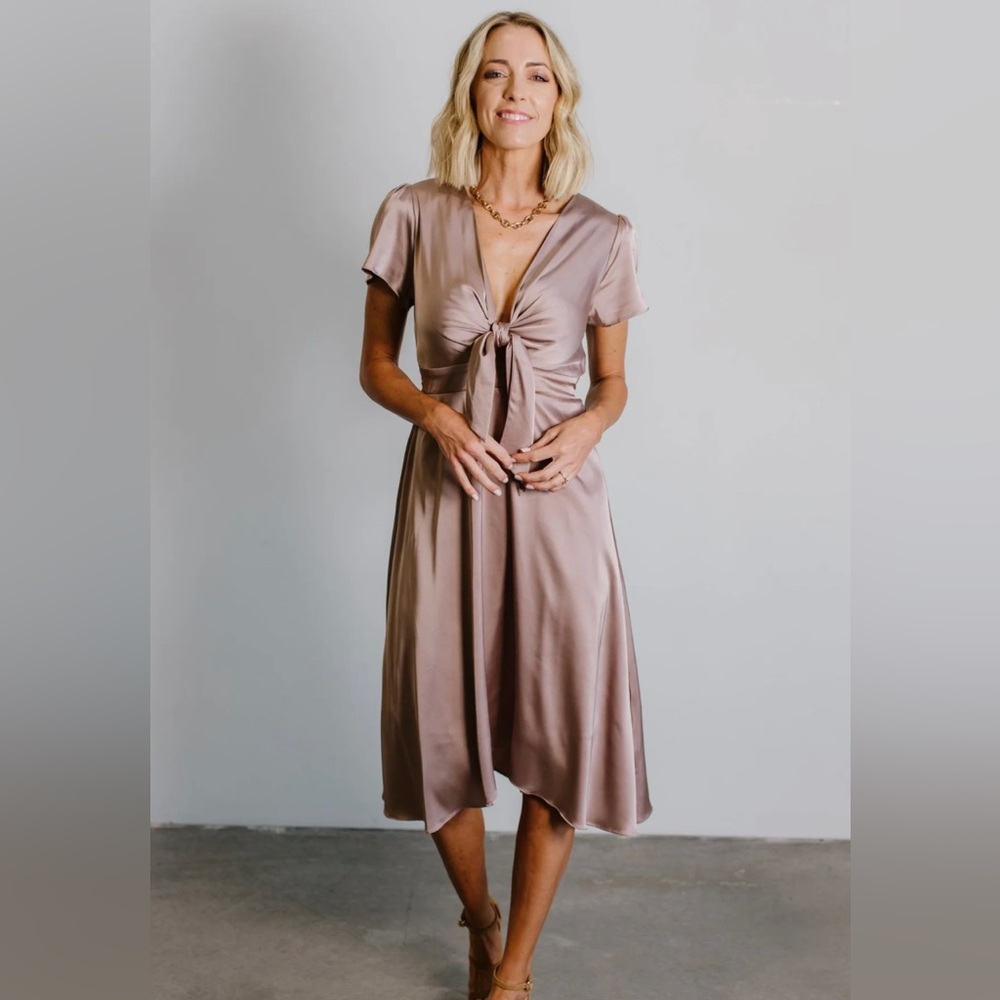 Poppy Satin MIDI Dress